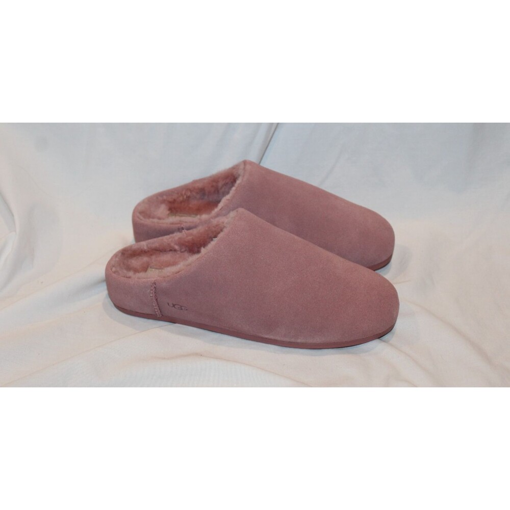 UGG Elea Slip On Clogs Women’s Suede Sheepskin Slippers PINK SZ 10 NEW